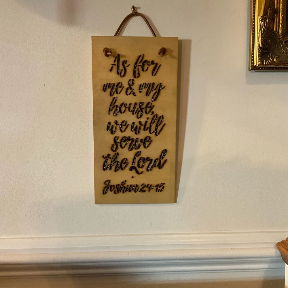 🕊🇺🇸Joshua 24:15 Scripture Verse Hand Burned Ready To Hang Wood Sign!